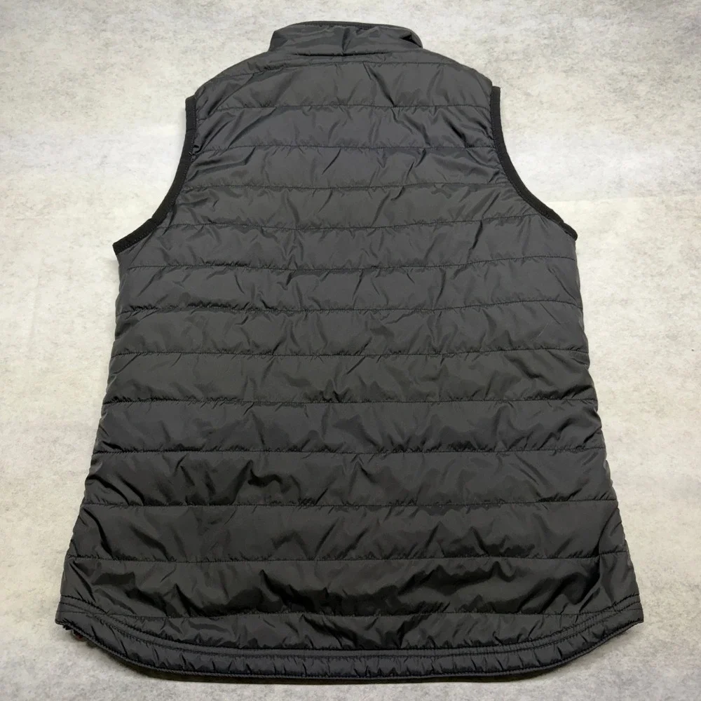Carhartt Gilliam Puffer Vest Kids M 8-10 Black Quilted Relaxed Fit LOGO OV2286-W